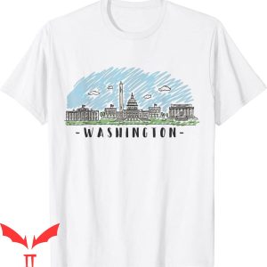 DC Urban Moms T-Shirt Washington DC Skyline In Multicolor