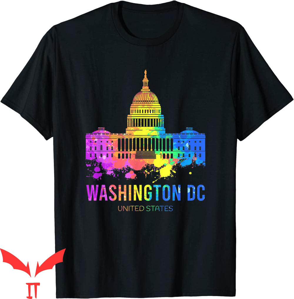 DC Urban Moms T-Shirt Washington DC Skyline Watercolor