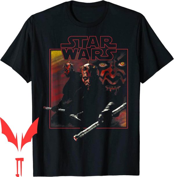 Darth Maul T-Shirt Star Wars Classic Movie Square Portrait