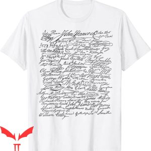 Declaration Of Independence T-Shirt Signatures 4th July 1776