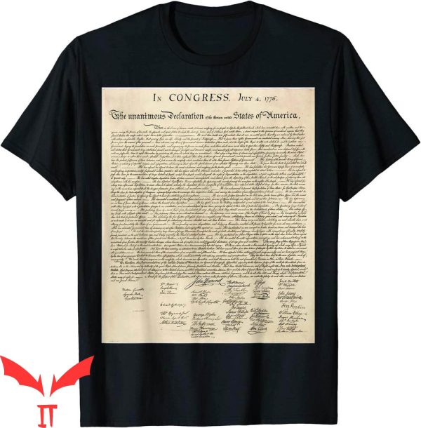 Declaration Of Independence T-Shirt Signatures 4th Of July