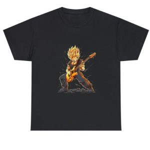 Dragonball Zt T Shirt Goku Guitar Shirt Goku Super Saiyan