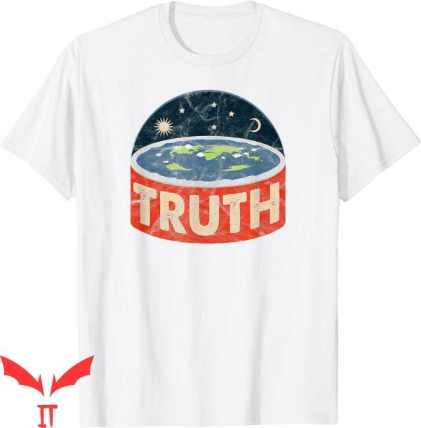 Flat Earth T-Shirt Conspiracy Theory Society Earther Truth