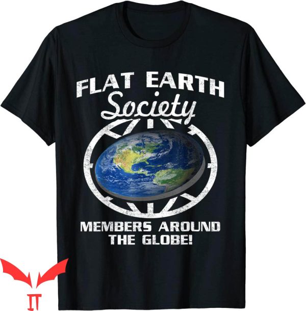 Flat Earth T-Shirt Society Planet Map Gravity Conspiracy