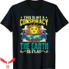 Flat Earth T-Shirt Theory Army Society Funny Quote Tee