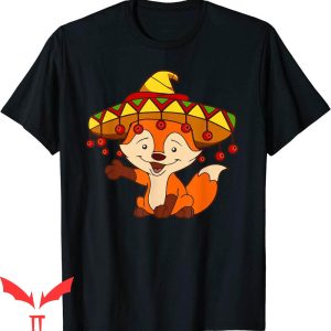 Fox Mexico T-Shirt Cinco De Mayo Fox Woodland Animal