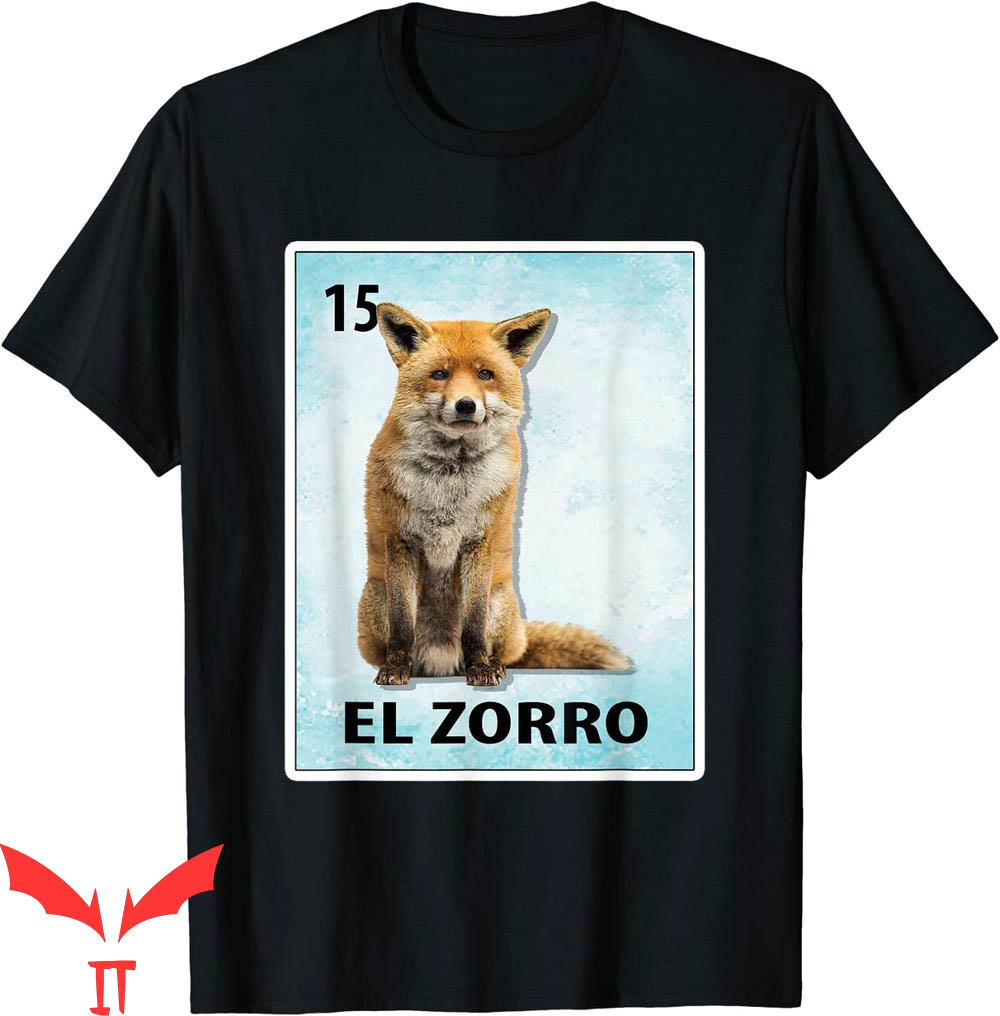 Fox Mexico T-Shirt El Zorro Mexican Fox Cards Tee Fox Mexico T-Shirt El Zorro Mexican Fox Cards Tee
