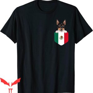 Fox Mexico T-Shirt Mexico Flag Toy Fox Terrier Dog In Pocket
