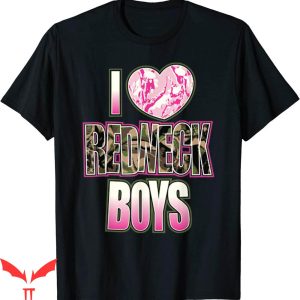 Funny Redneck T-shirt Funny I Love Redneck Boys Camo Heart