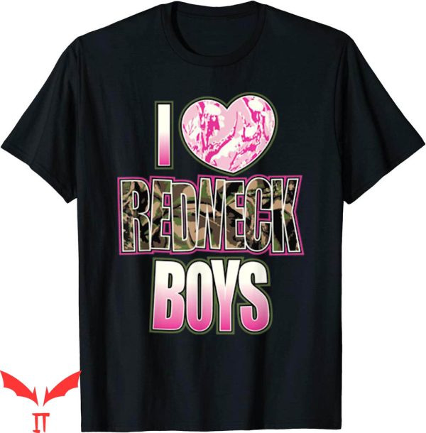 Funny Redneck T-shirt Funny I Love Redneck Boys Camo Heart