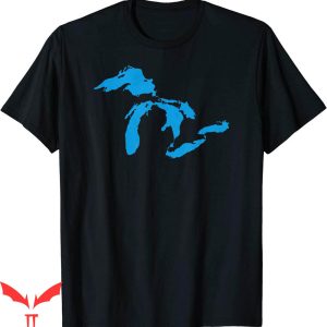 Great Lakes T-Shirt Five American Midwest Native Fresh Water