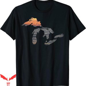Great Lakes T-Shirt Sunset Over Lake Superior