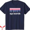 Great Lakes T-Shirt Up North Sunset Pine Tree Life Nature