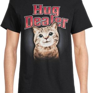 Hug Dealer T-shirt Cute Kitty With A Smile Cat Lovers Humor
