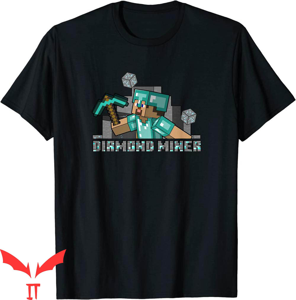 I Love Miners Minecraft T-Shirt Steve Diamond Miner Tee I Love Miners Minecraft T-Shirt Steve Diamond Miner Tee