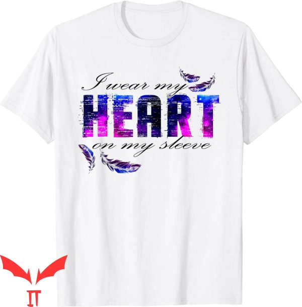 I Wear My Heart On My Sleeve T-Shirt Color Leaves Valentines