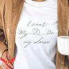 I Wear My Heart On My Sleeve T-Shirt Line Art Mothers Day