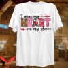 I Wear My Heart On My Sleeve T-Shirt Valentines Babe Heart