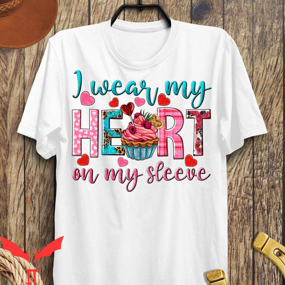 I Wear My Heart On My Sleeve T-Shirt Western Valentine's Day I Wear My Heart On My Sleeve T-Shirt Western Valentine's Day