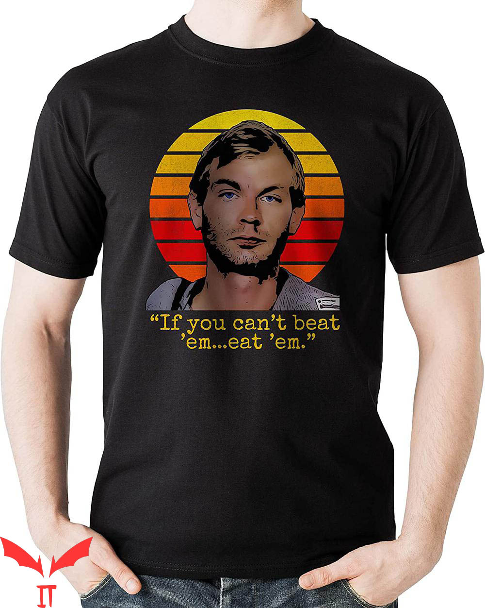 Jeffrey Dahmer T-shirt If You Cant Beat Em Eat Em Vintage Jeffrey Dahmer T-shirt If You Cant Beat Em Eat Em Vintage