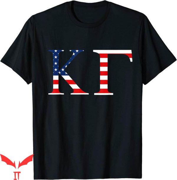 Kappa Kappa Gamma T-Shirt American Flag Backdrop USA Pride