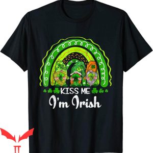 Kiss Me I’m Irish T-Shirt St. Patricks Day Gnome Rainbow