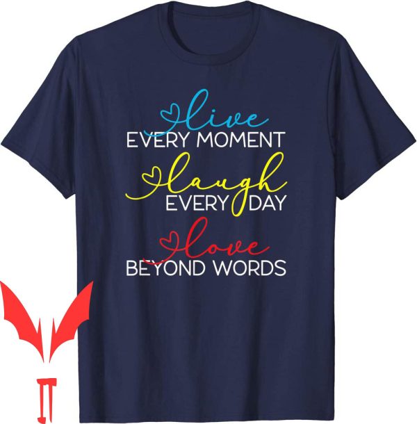 Live Laugh Love T-Shirt Fun Text Image