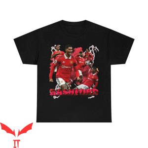 Man United 1990 T-Shirt Marcus Rashford 90s Style Vintage