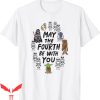 May The Fourth Be With You T-Shirt Doodle Characters