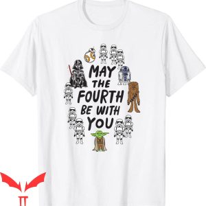 May The Fourth Be With You T-Shirt Doodle Characters