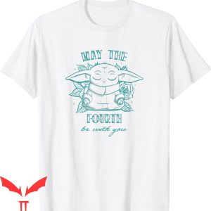 May The Fourth Be With You T-Shirt Star Wars Grogu Line Art