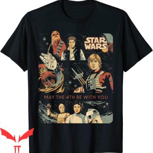 May The Fourth Be With You T-Shirt Star Wars Vintage Art