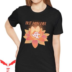 Mother In Japanese T Shirt Best Mom Ever Orange Lotus Flower 1