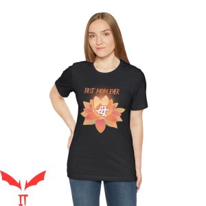 Mother In Japanese T Shirt Best Mom Ever Orange Lotus Flower 2