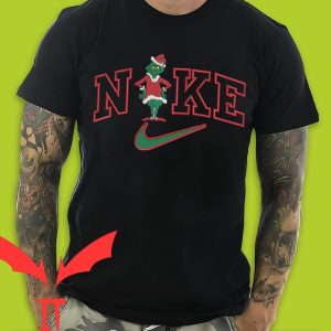 Nike Grinch T-Shirt Festive Funny Xmas Santa Grinch Vintage