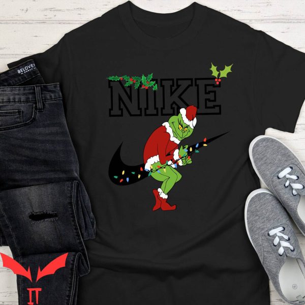 Nike Grinch T-Shirt Merry Grinchmas Funny Winter Vintage