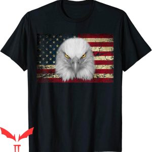 Patriotic T-Shirt American Bald Eagle Eyes USA Flag