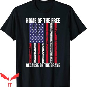 Patriotic T-Shirt American Flag Veteran Home Of The Free