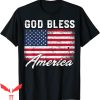 Patriotic T-Shirt God Bless America USA Flag 4th Of July