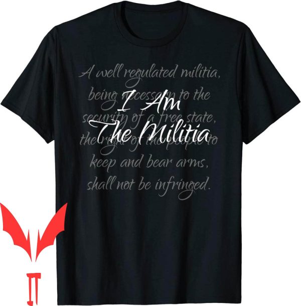 Pressure Washing T-Shirt Militia Amendment Proud American