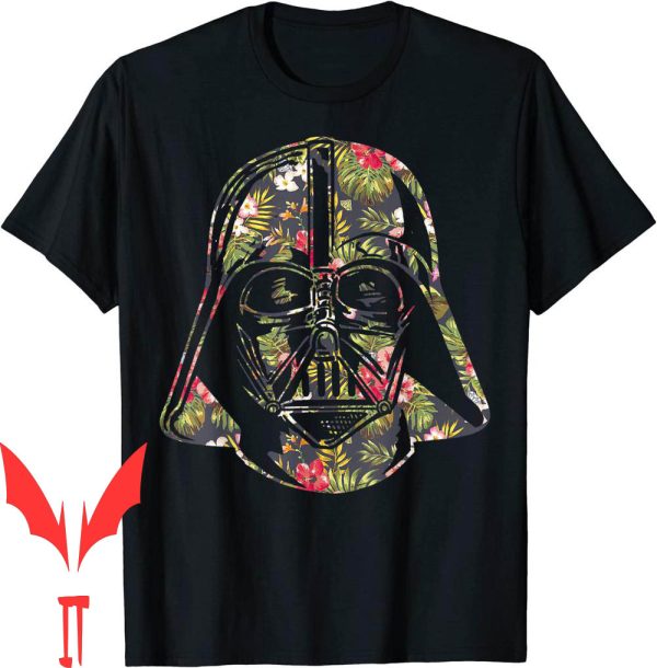 Pressure Washing T-Shirt Star Darth Vader Floral Tropical