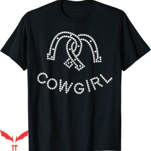Reverse Cowgirl T-shirt Country Life Western Horseshoe