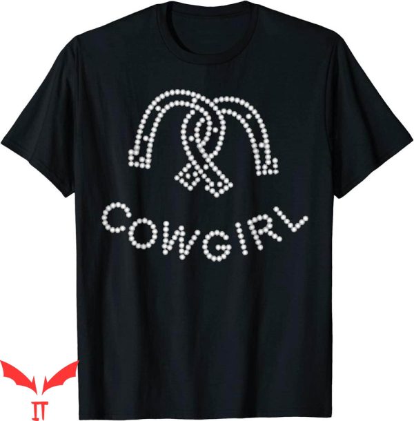 Reverse Cowgirl T-shirt Country Life Western Horseshoe