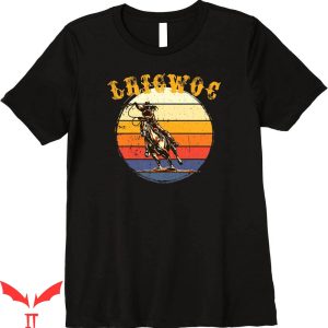 Reverse Cowgirl T-shirt Retro Western Cowgirl Riding Horse