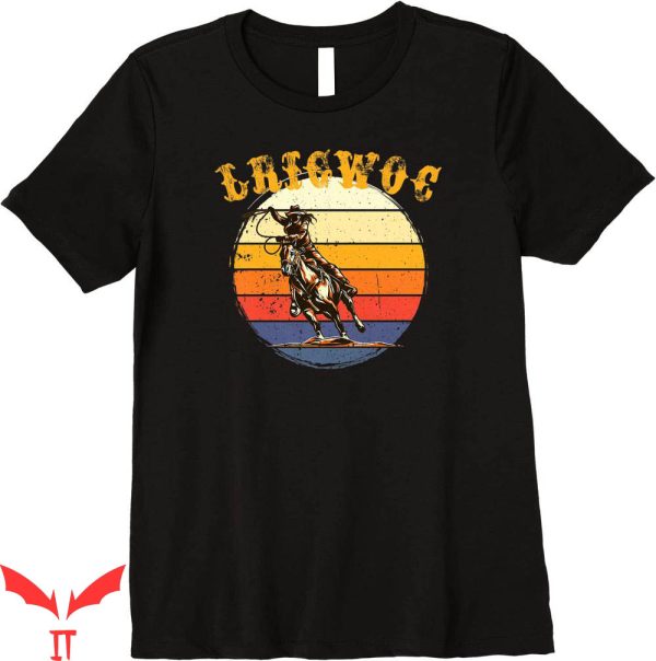 Reverse Cowgirl T-shirt Retro Western Cowgirl Riding Horse