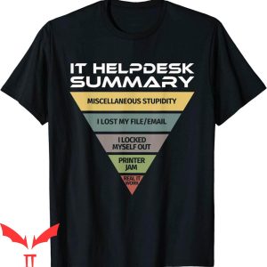 T Help Desk T-shirt IT Helpdesk Summary T-shirt