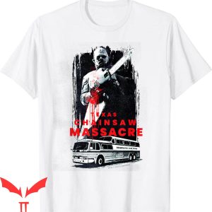Texas Chainsaw T-shirt Harlow Bus Tours T-shirt