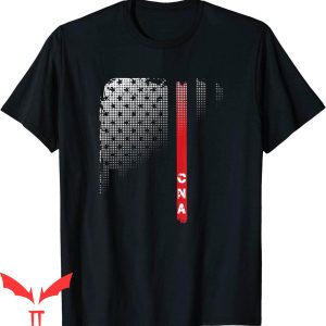 Thin Red Line T-Shirt CNA Certified Nurses Aide US Flag