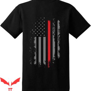 Thin Red Line T-Shirt Firefighter Maltese Cross American