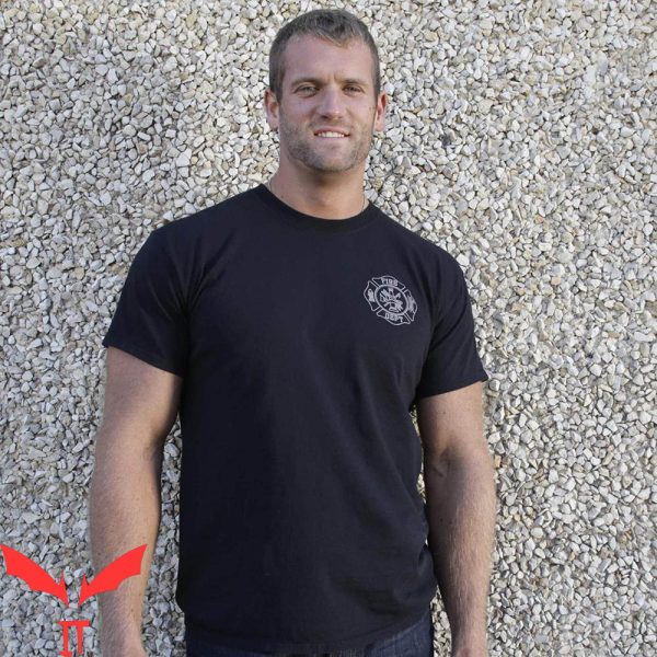 Thin Red Line T-Shirt Firefighter Maltese Cross American